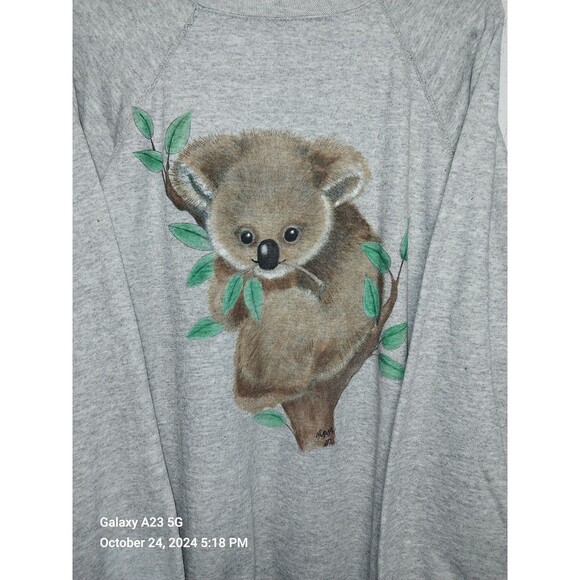 Vintage '90S Koala Sweatshirt Raglan Sleeve - Picture 2 of 5